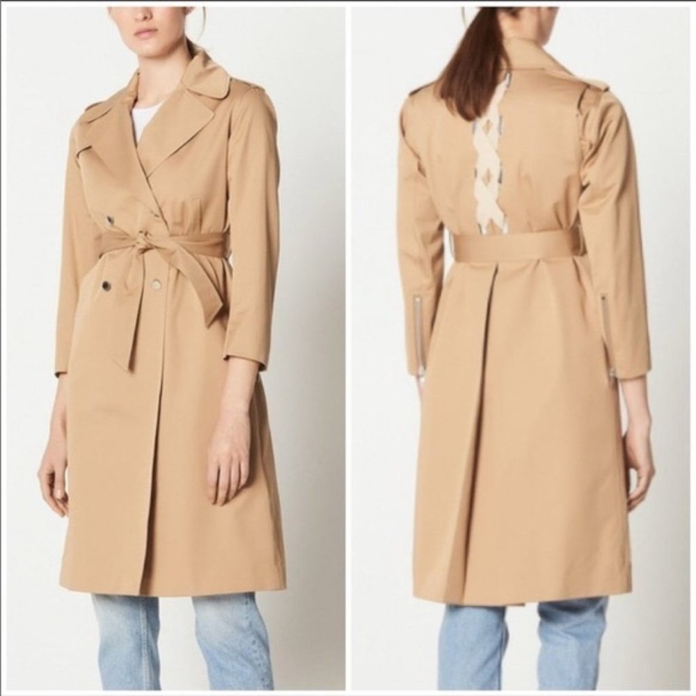 Sandro Gabriela Trench Coat in Classic Tan - Picture 7 of 8